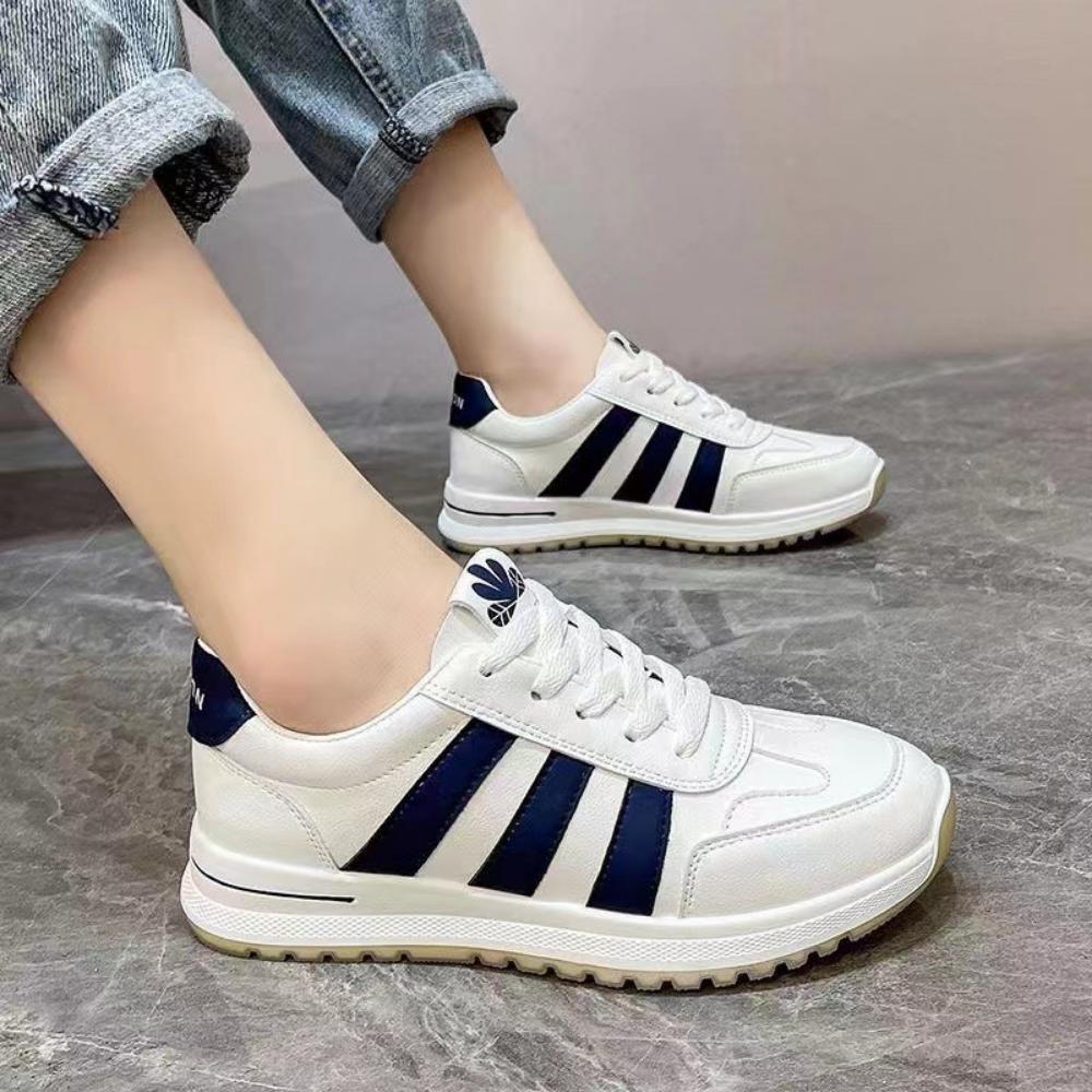 Модные маленькие белые туфли Удобная спортивная обувь на плоской подошве Дышащие — фото 5