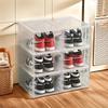 10 Pack Large Shoe Boxes Clear Plastic Stackable,Shoe Storage Organizer with Lids