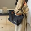 Retro large-capacity canvas tote bag women's bag 2025 new ins casual simple commuter shoulder bag underarm bag