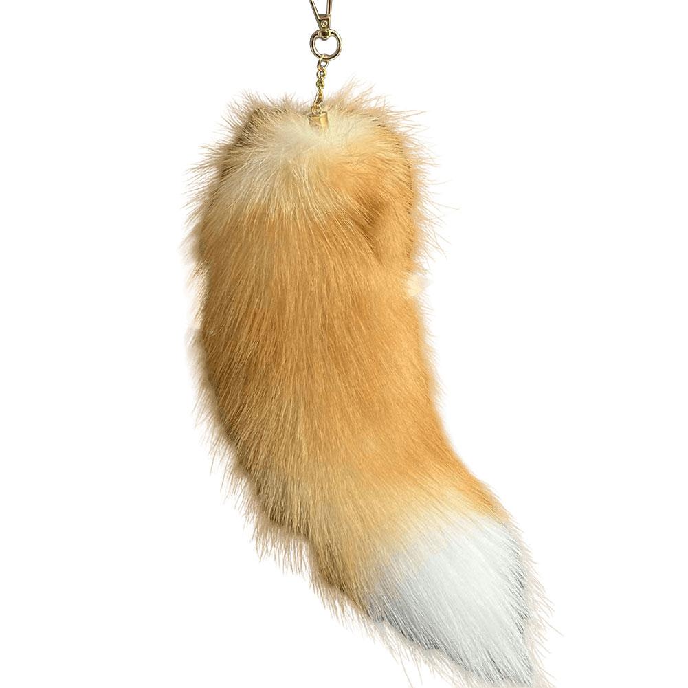 Huge Fluffy Faux Fur Fox Tail Keychain Therian Tail Fox Tail Keychain Fur Pendant Key Chain Keychain Pendant Gift for Women Girl