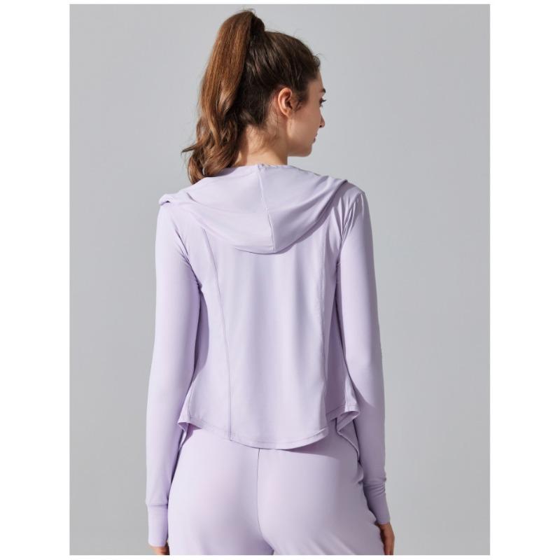 Dámský Slim Fit sportovní top s kapucí proti slunci