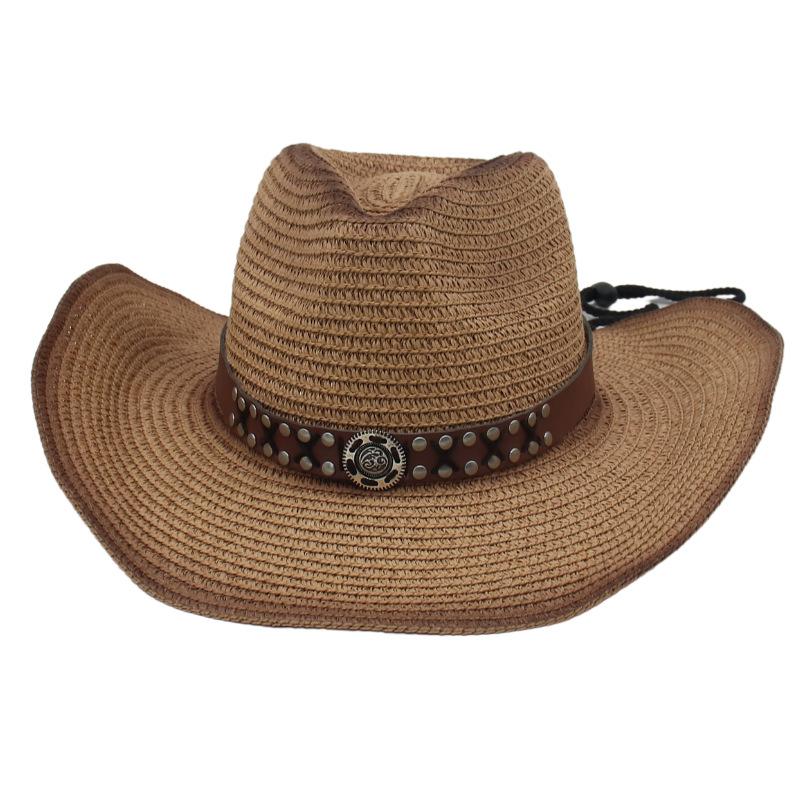 Straw Hat Wide Hat Straw Hat Men'S And Women'S Summer Sun Protection Sun Hat Beach Seaside Vacation Sun Hat