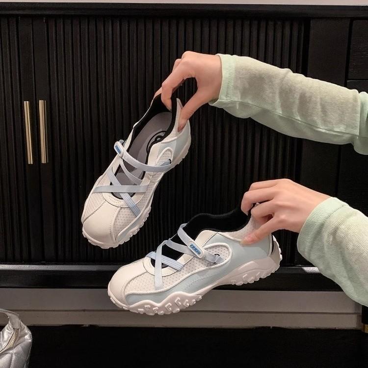 Mint summer 5.5 heightening ballet sneakers women's 2025 summer breathable Mary Jane platform casual sandals