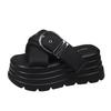 Fashion 8CM Fashion Buckle Wedge Sandals Women Outdoor Casual Platform Slippers Woman Non-Slip Sandalias Mujer Versatile Zapatos Mujer