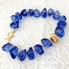 Vintage Chinese-Style Irregular Resin Beaded Necklace with Blue High-Transparency and Colorful Design