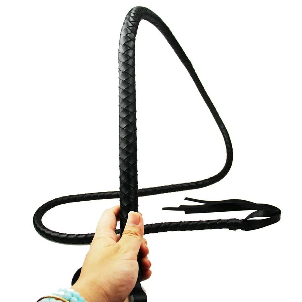 1Pcs Spanking Paddles Horse Whip Portable Leather Equestrian Training Pointer With Handle 1.8m Racing Riding Crop