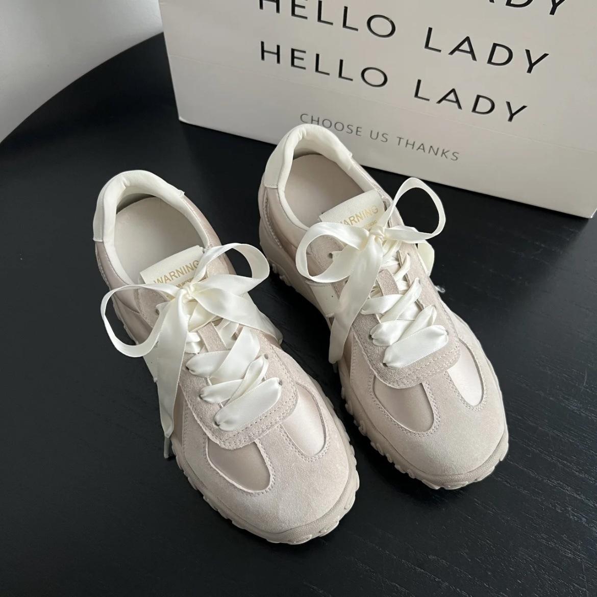 

Thick-soled inner height-increasing women s shoes Ballet style moral training shoes women s 2025 new spring and summer casual sports shoes Forrest Gum 35