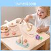 Kitchen Wooden Cooking Pot Toy Set For Kids Hands On Learning Creativity And