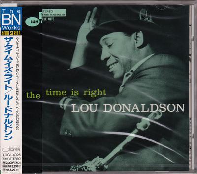 CD LOU DONALDSON  Time Is Right TOCJ4025 BLUE NOTE 2000 Japan ObiJazz Used