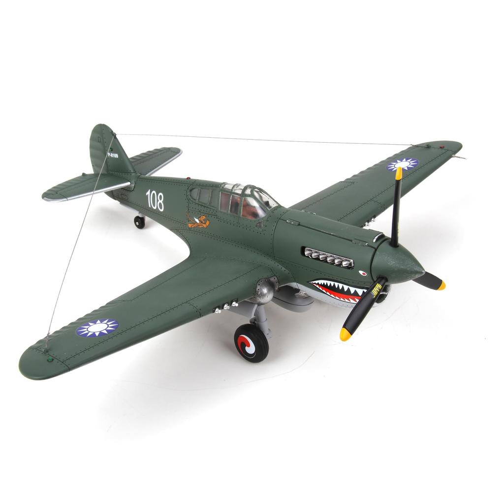 NUOTIE Warhawk Metal Model American Volunteer Group Commemorative Edition Flying Tigers Fighter Model Limited Collection Gift P-40 1/32