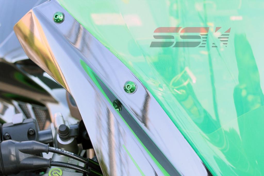 SSK ASB0104BE Machined Aluminum Screen Bolts, Set of 4, Blue