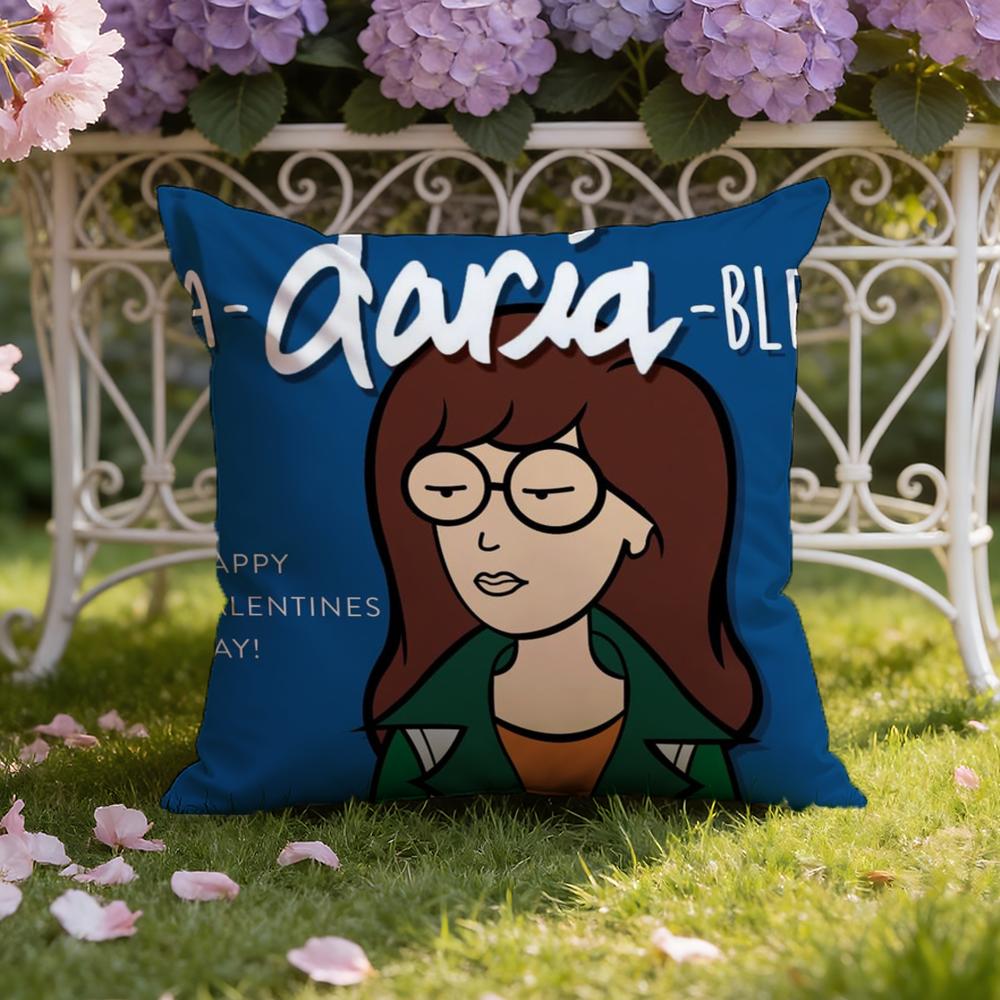 Cartoon D-Daria Cushion Cover Home & Car Dual-Scene Pillow Cover: Reversible for Premium Comfort