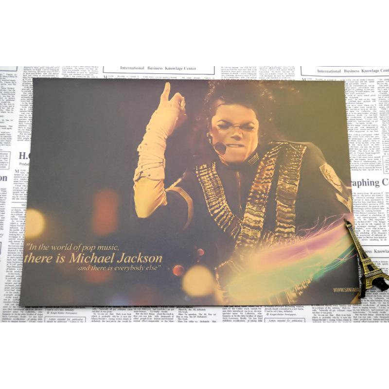 Michael Jackson Retro Classic Kraft Paper Poster for Living Room, Bedroom, or Bar Decor