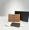 [Pre-Owned] Small Coated Canvas Monogram Card Holder In Cognac Color With Gold Hardware - Excellent #10PV1FG