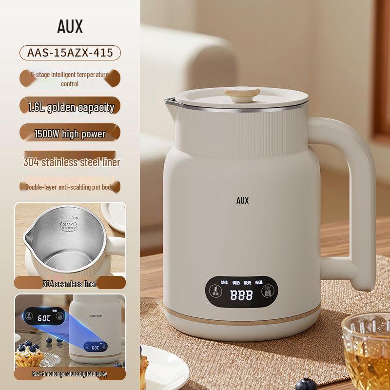 

Auxes 1.5L Electric Kettle - 304 Stainless Steel, Temperature Control, Large Capacity AAS-15AZX-415