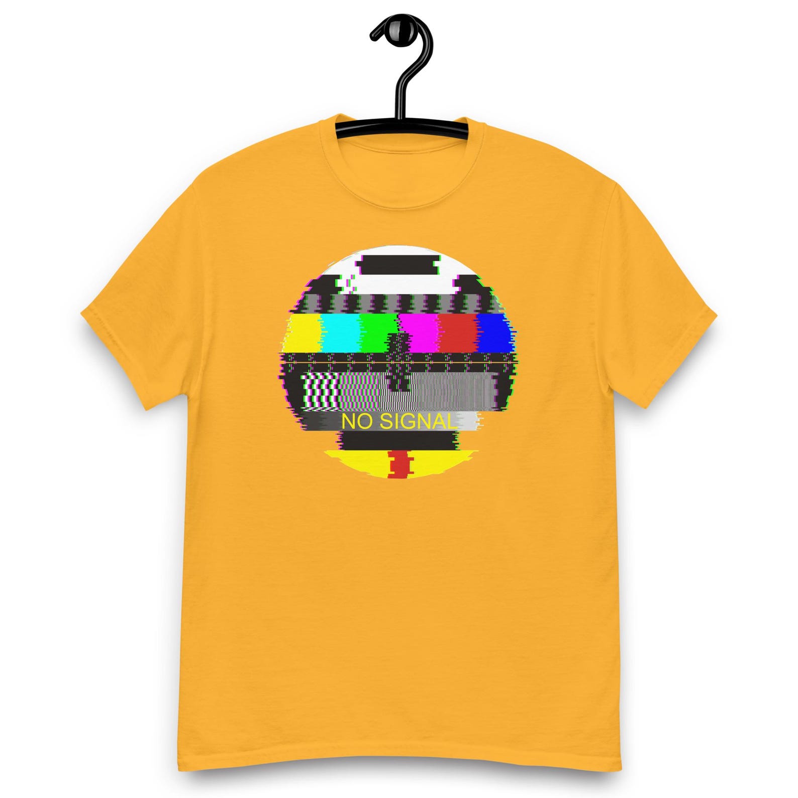 Retro TV Test Card Glitched No Signal T-shirt M