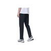 Anta Running Series Solid Color Mid Waist Straight Leg Nine Point Casual Pants Men Bottoms Black 152425304-1
