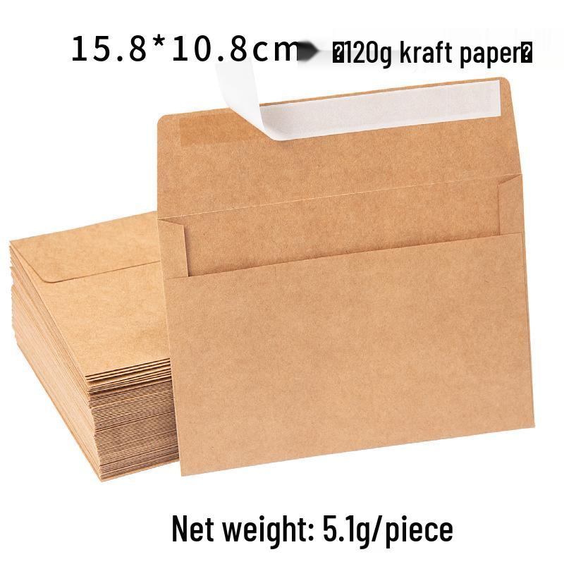 Kraft Paper Self-Adhesive Invitation Envelopes - Blank for Customization