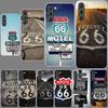 America Route 66 Phone Case for Samsung A54 A14 A24 A34 A17 A37 A57 A55 A35 A25 A15 A13 A23 A33 A53 A07 A05S A04S A03 A73 Galaxy