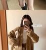 Women’s V-Neck Mid-Length Knit Cardigan - Loose Fit for Spring & Autumn