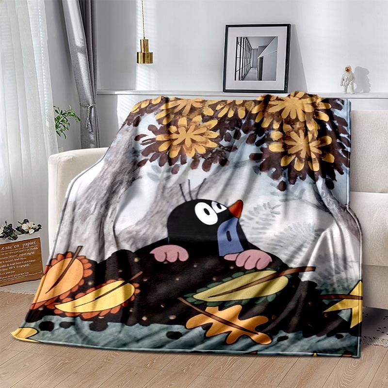 KRTECEK Flannel Blanket Soft Warm All-Season Throw, Design for Camping, Car Travel, Hiking Sofa, Bed, Office Perfect Gift for Parties