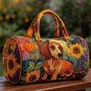 Small Animal Sunflower Print Travel Bag Unisex Gym Sports Large Capacity Weekend Overnight