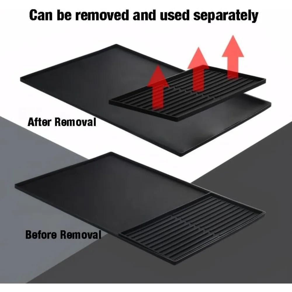 Covoraș de Bar din Silicon pentru Cafea cu Margine Ridicată Protecție pentru Blat Potrivit pentru Aparat Espresso și Mașină de Spălat Vase Ușor de Curățat și Reutilizabil