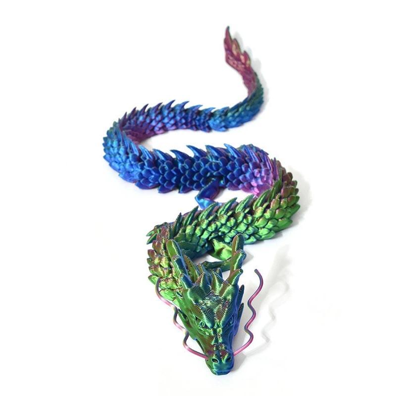 Model 3D Printed Dragon Rex Realistic Dinosaur Jointed Full Movable Birthday Laser Viper Animals Decorative Desktop Kid Toy Gift