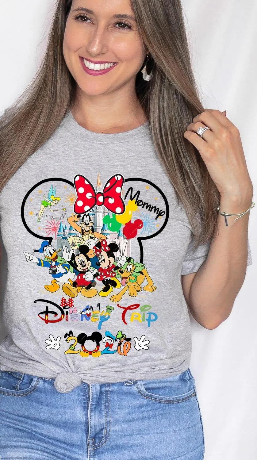 Disneyland Matching 2026 Shirts Family Trip Tees with Personalization Summer Mens and Womens Loose and Breathable Tshirt Top S