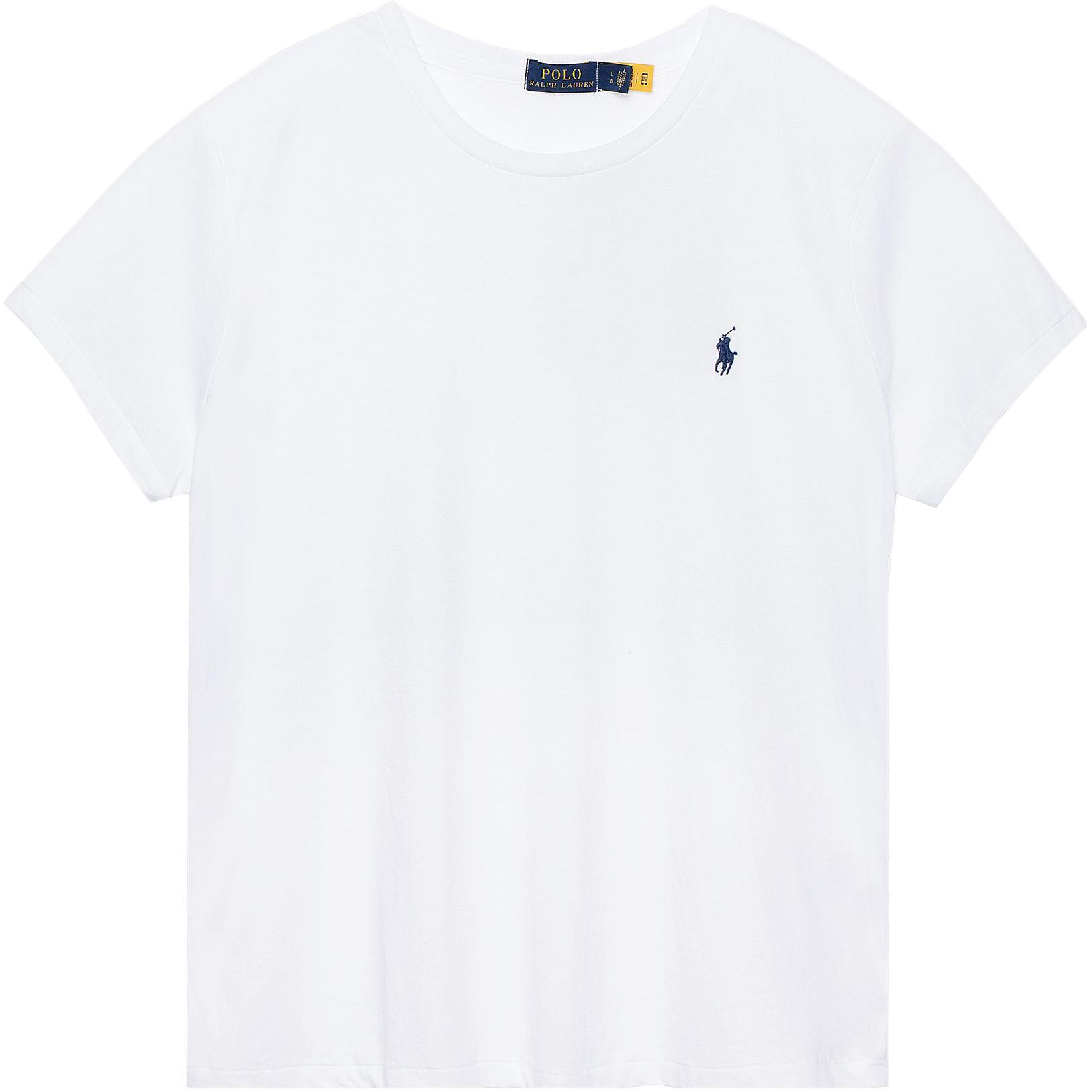 

Футболка с коротким рукавом и вышитым логотипом Polo Ralph Lauren, женская, белая 211898698-005 L