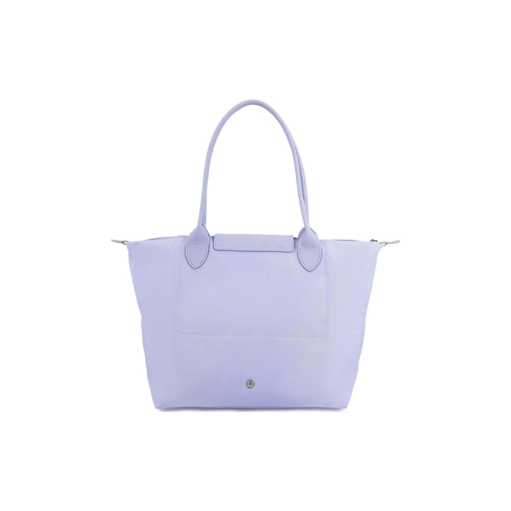 Longchamp Le Pliage Green Snap Zipper Closure Canvas And Leather Tote Bag Women tote bags Sky-Blue 2605919P79