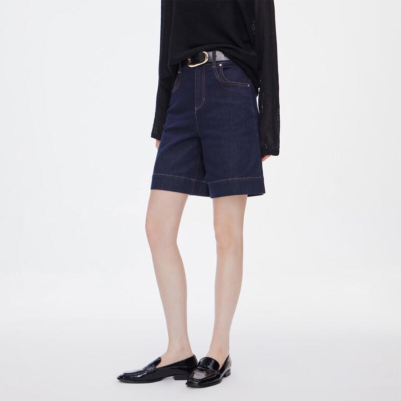 Giovanni Valentino High-Waist lockere Jeans-Shorts
