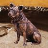 Dog Miniature Figurine Animal Sculpture Tea Pet Brass Cute Creative Tabletop Ornament Mini Statue