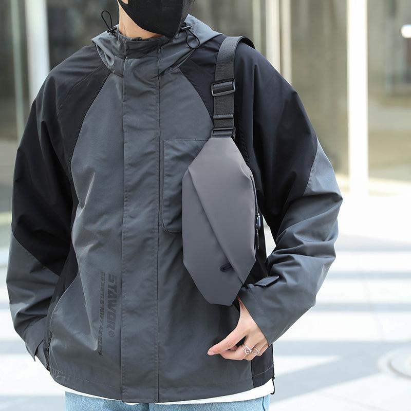 Men's Functional Messenger Bag Large Capacity Casual Shoulder Small Backpack Fashion Trend Business Multi-function Breast Bag
