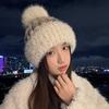 Autumn and Winter Hat Female Cute Hairball Cold Hat Rabbit Fur Fleece Warm Hat