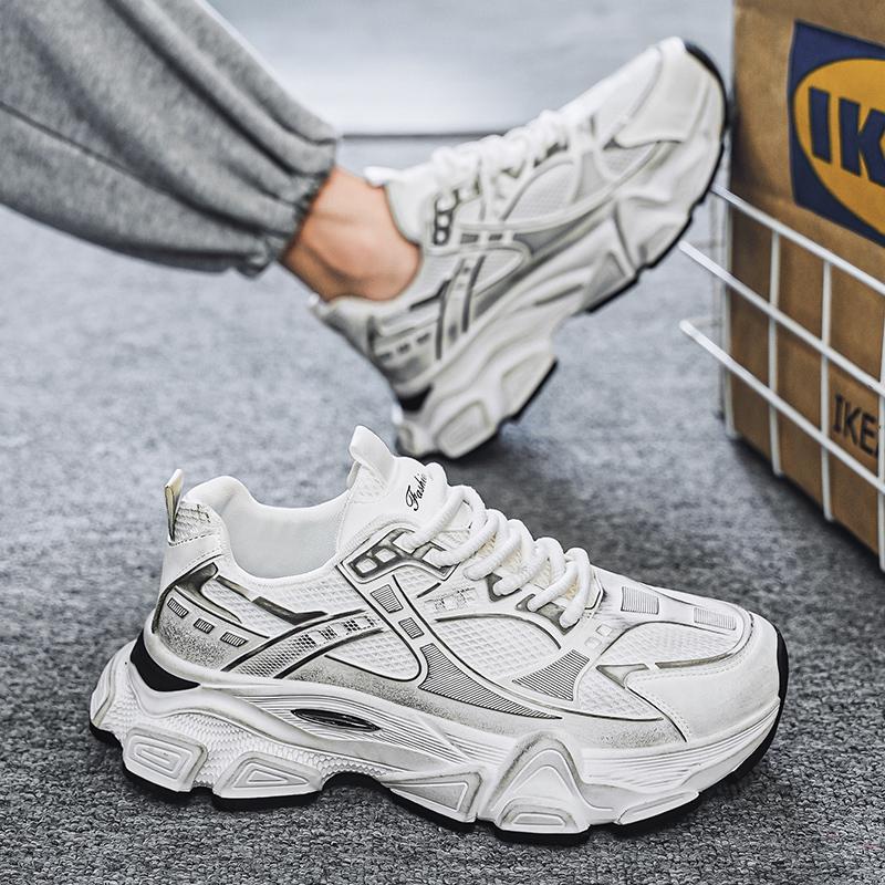 Autumn new retro old style platform shoes old shoes men s shoes, black 44 белый