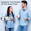 Mini Microfono Wireless Professionale con Custodia di Ricarica a Cassetto per IPhone Android Doppio Microfono Lavalier per Registrazione Video