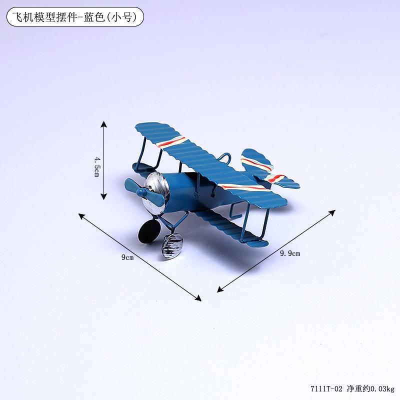 Vintage Iron Aircraft Model Decoration American Simulation Electroplating Aircraft Living Room TV Cabinet Bookshelf Decoration
