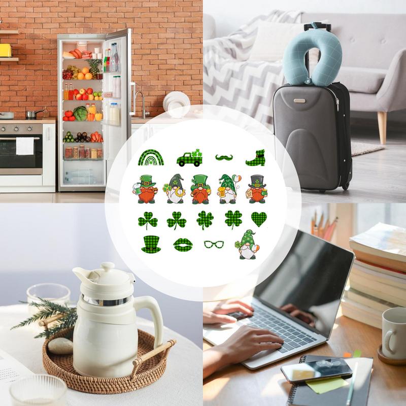St Patricks Day Refrigerator Magnets Garage Door Magnets Set of 18 Magnetic Stickers Car Decor Magnetic Decals for Fridge Irish