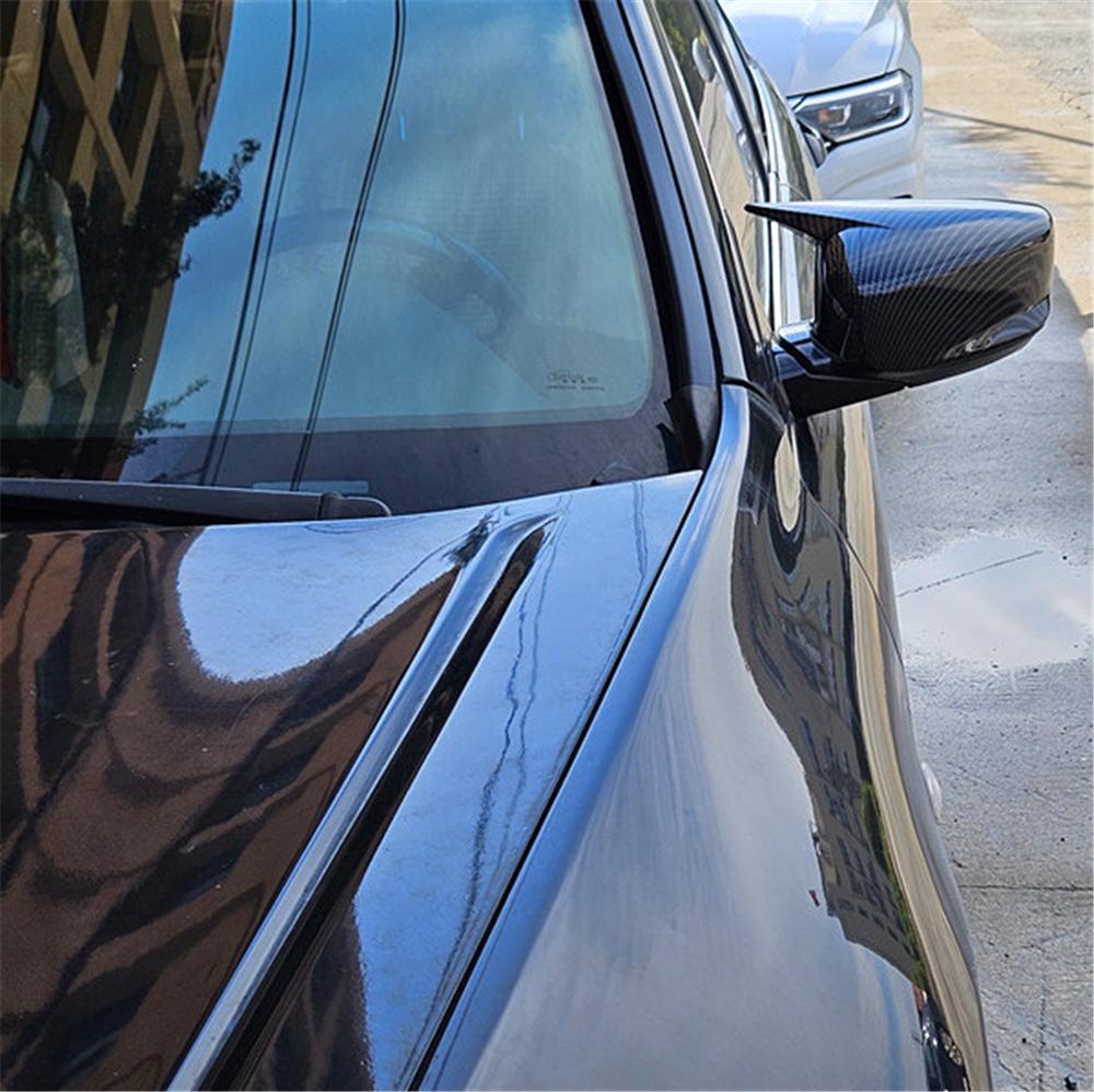 Carbon Fiber Look OX Horn Rear View Side Mirror Cover Trim For Honda Accord 2008