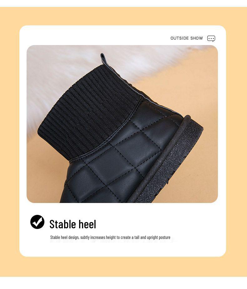 2025 Women's Trendy Winter Round Toe Pull-On Snow Cotton Boots