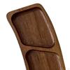 Divided Serving Tray Wood for Party Dish Multipurpose Elegant Snack Plate Appetizer