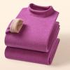 Camel Wool Fleece-Lined Underwear Set: Thick, Warm Base Layer for Women - Ideal for Autumn and Winter.