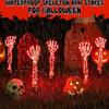 Path Lights LED Lights with Stake Halloween Hand Skeleton Design Waterproof Lamp for Party Outdoor Garden Lawn Patio Driveway