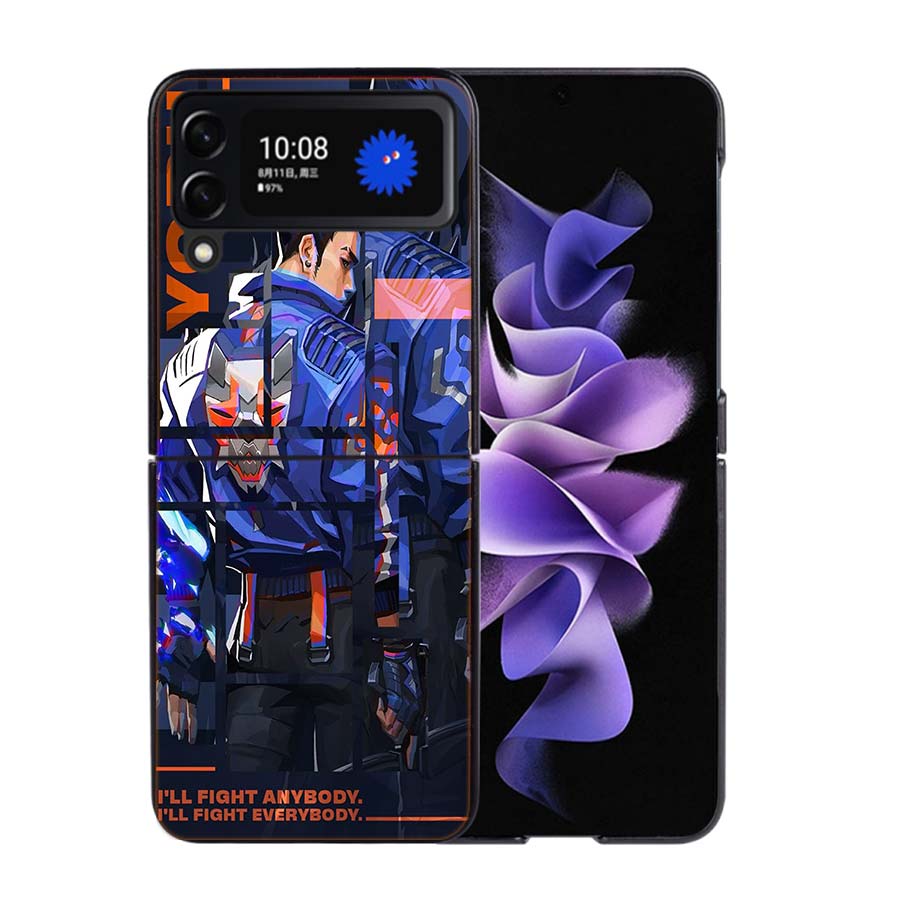 

Game Valorant Phone Case For Samsung Z Flip 7 6 5G Galaxy Z Flip4 Z Flip5 Z Flip3 Coque Black Hard PC Shell Protective Cover Samsung Z Flip 7 5G