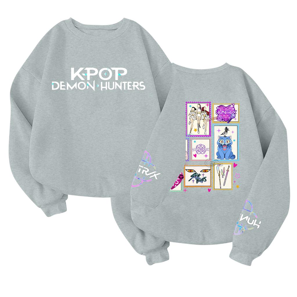 Children's Fashionable Lightweight Long-sleeved Round Neck Pullover With Pockets Printed Pullover