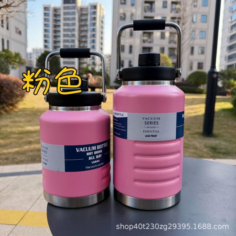 Large Capacity Insulated Water Bottle 1500ml 2000ml Stainless Steel Vacuum Thermos Outdoor Camping Travel Gym