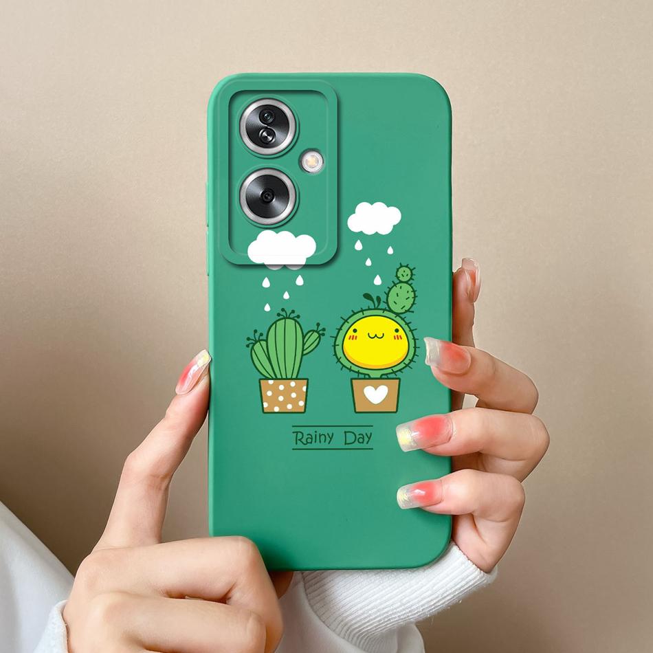 Case For OPPO A79 A2 5G Flower Soft Liquid Silicone Camera Lens Protection Phone Shockproof Back Cover For OPPO A79 A2 Funda