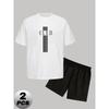 Short Sleeve Tee and Shorts Men's Set Lightweight Breathable Summer Casual Wear