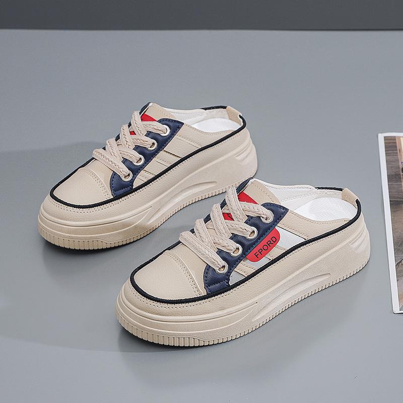 

2025 популярные летние универсальные туфли на платформе с одной педалью, дышащие полутапочки с сумкой на голову, женские сандалии из высококачественной сетки 35 синий